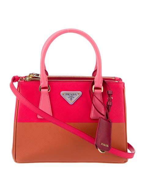 PRADA Saffiano Lux Mini Promenade Tote Petalo 